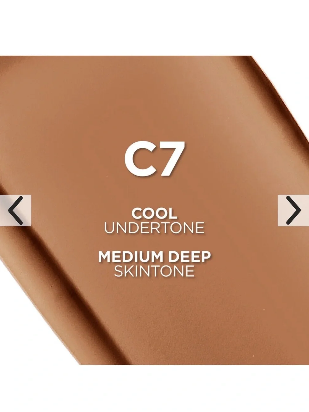 L'Oreal True Match Foundation C7 Cool Medium Deep - Warm Brown Shade